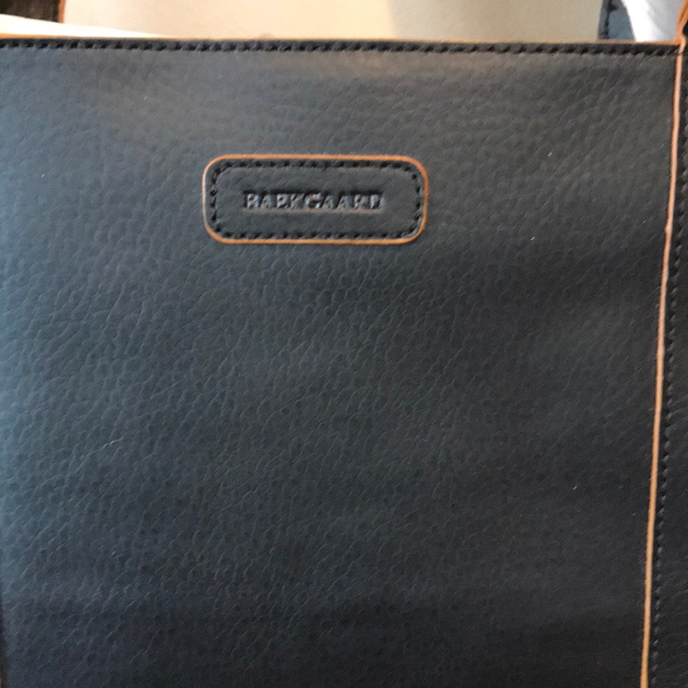 Baekgaard vintage black leather tote. Never used.